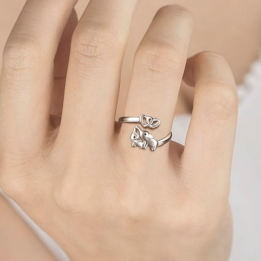 Elephant Love Ring